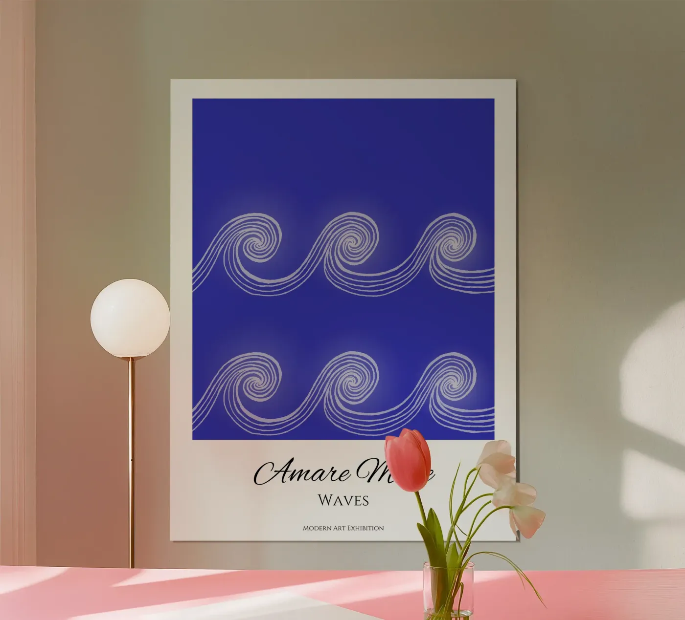 Amare Mare - Waves poster da PaperLine Art