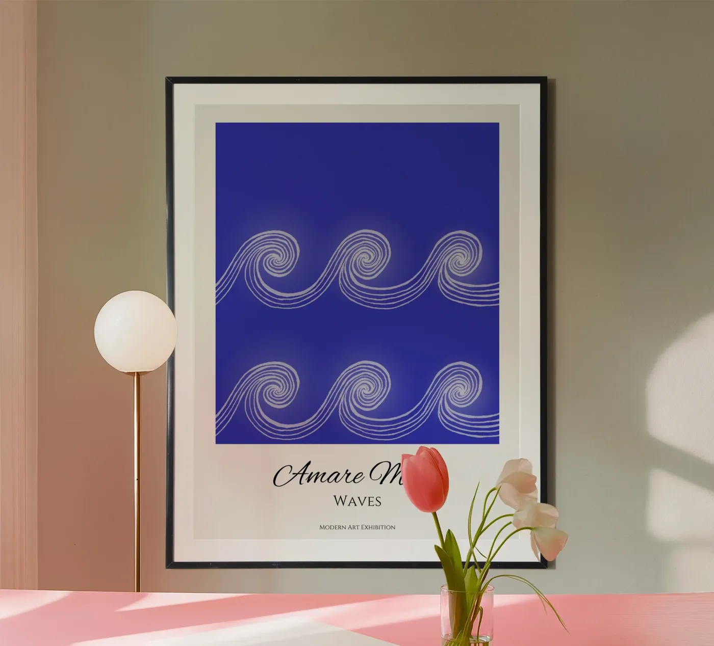 Amare Mare - Waves Poster von PaperLine Art