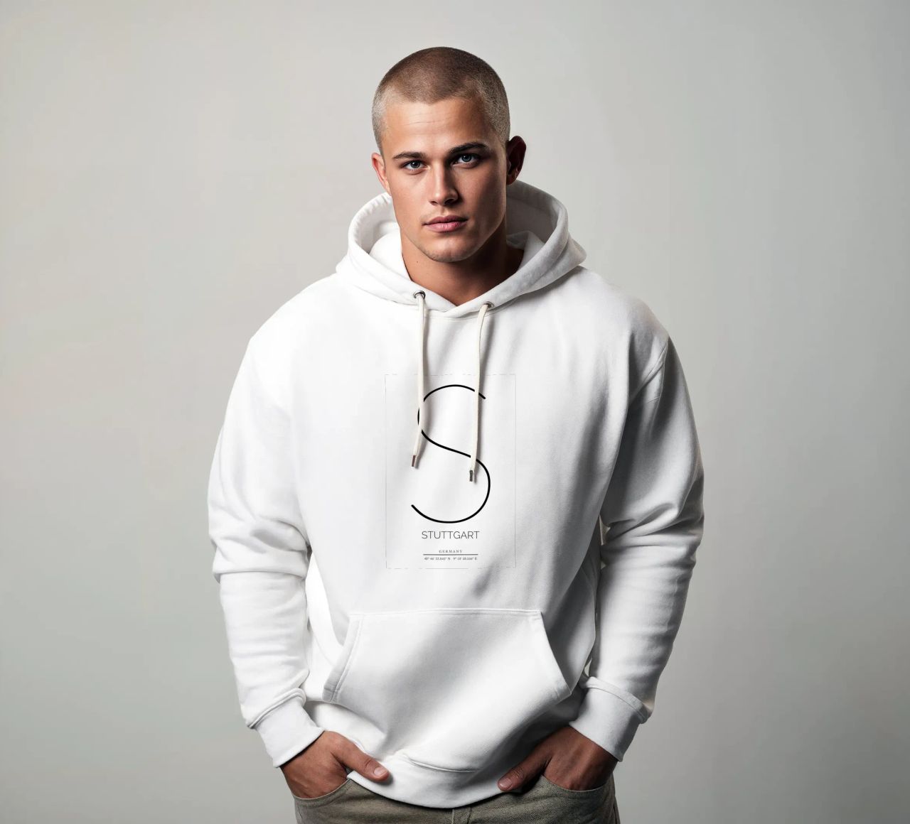 STUTTGART -  white Hoodie von CityLights
