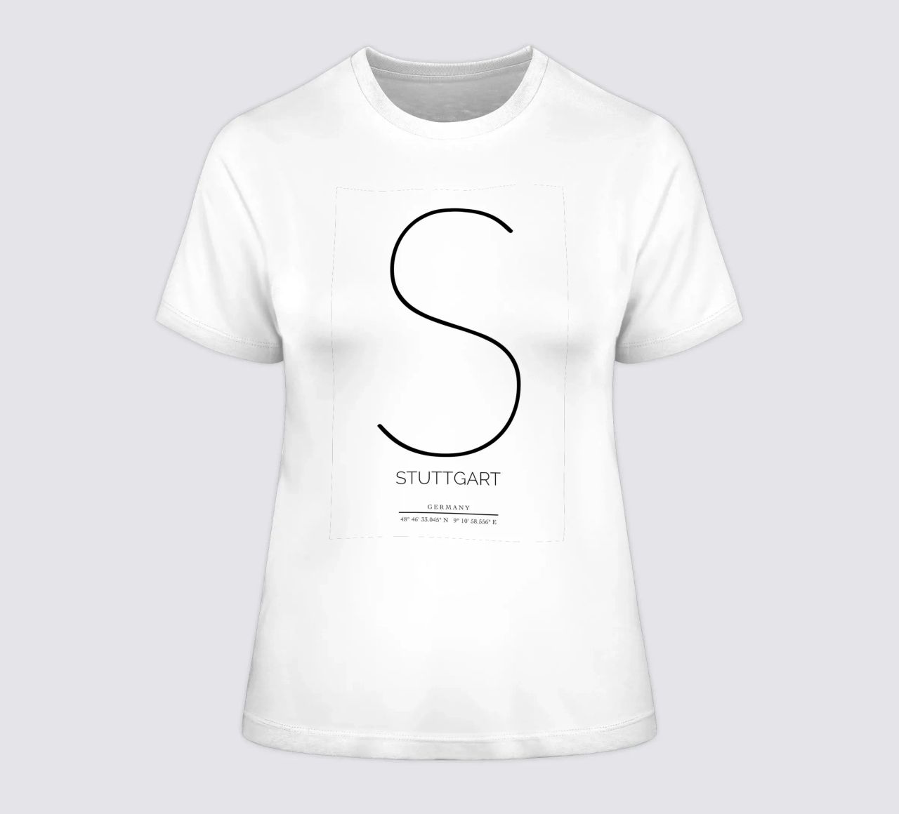 STUTTGART -  white Frauen T-Shirt von CityLights