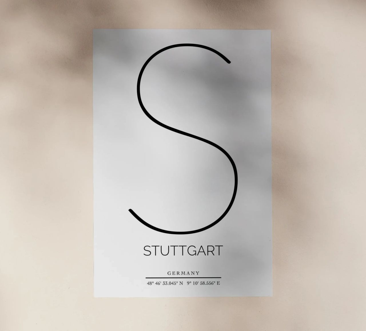 STUTTGART -  white Backlit Folie von CityLights