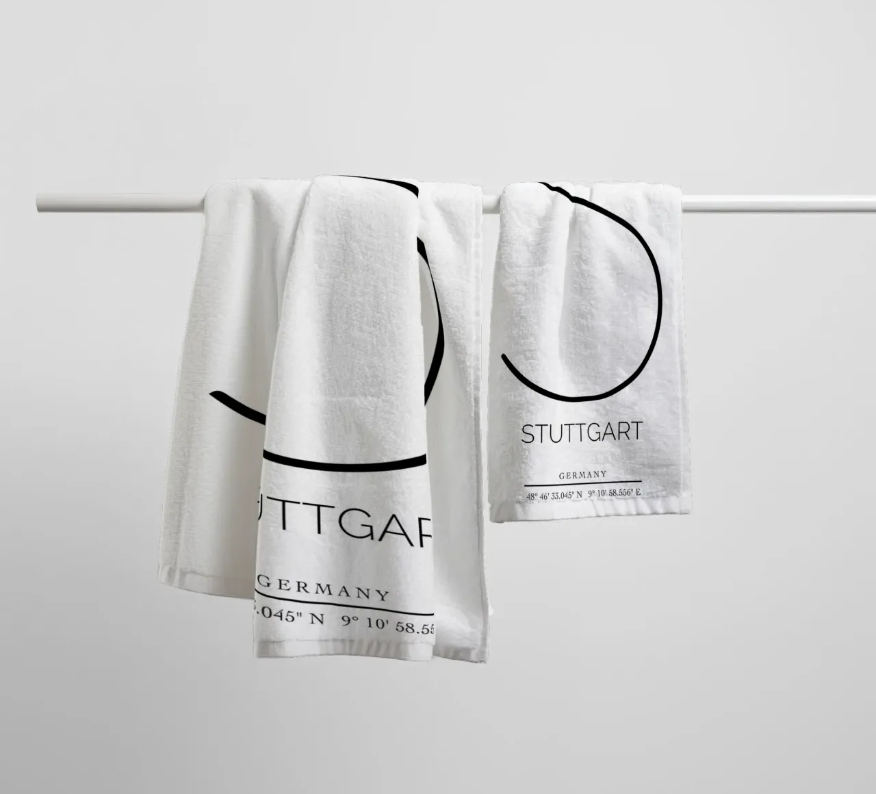 STUTTGART -  white asciugamano da bagno da CityLights
