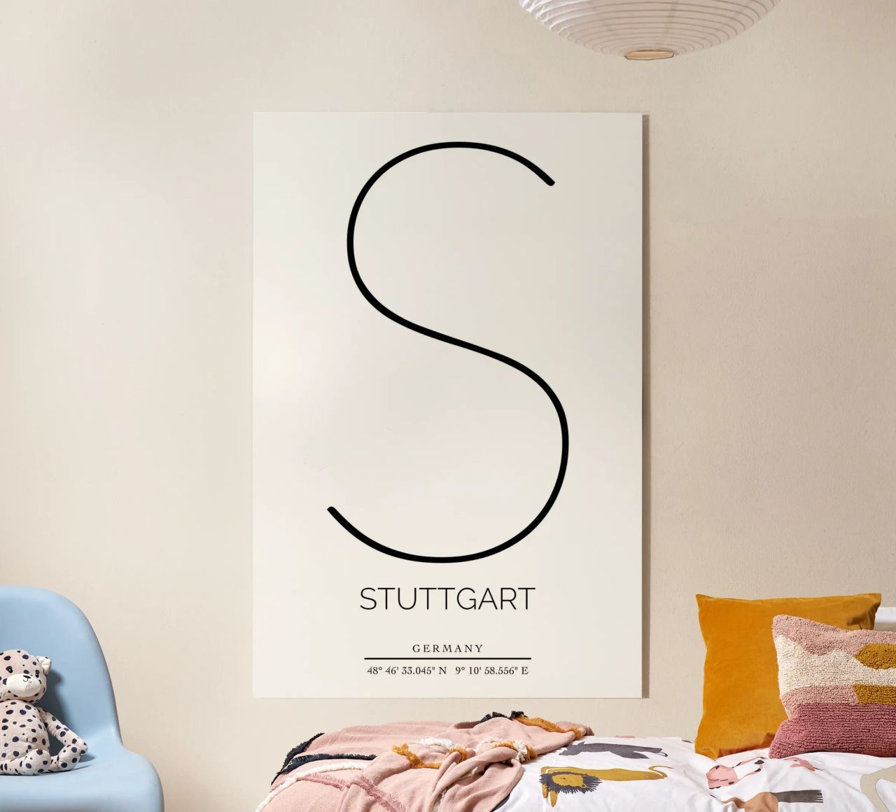 STUTTGART -  white Acryl-Glas von CityLights
