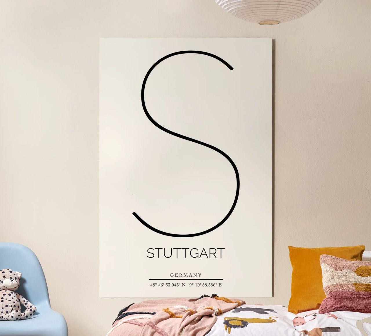 STUTTGART -  white Alu-Dibond von CityLights