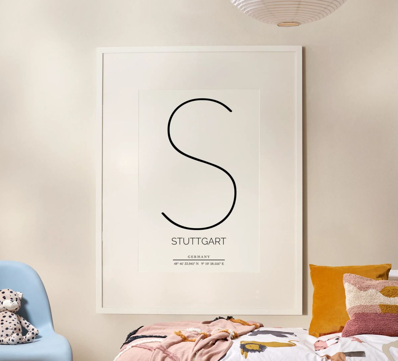 STUTTGART -  white Poster von CityLights