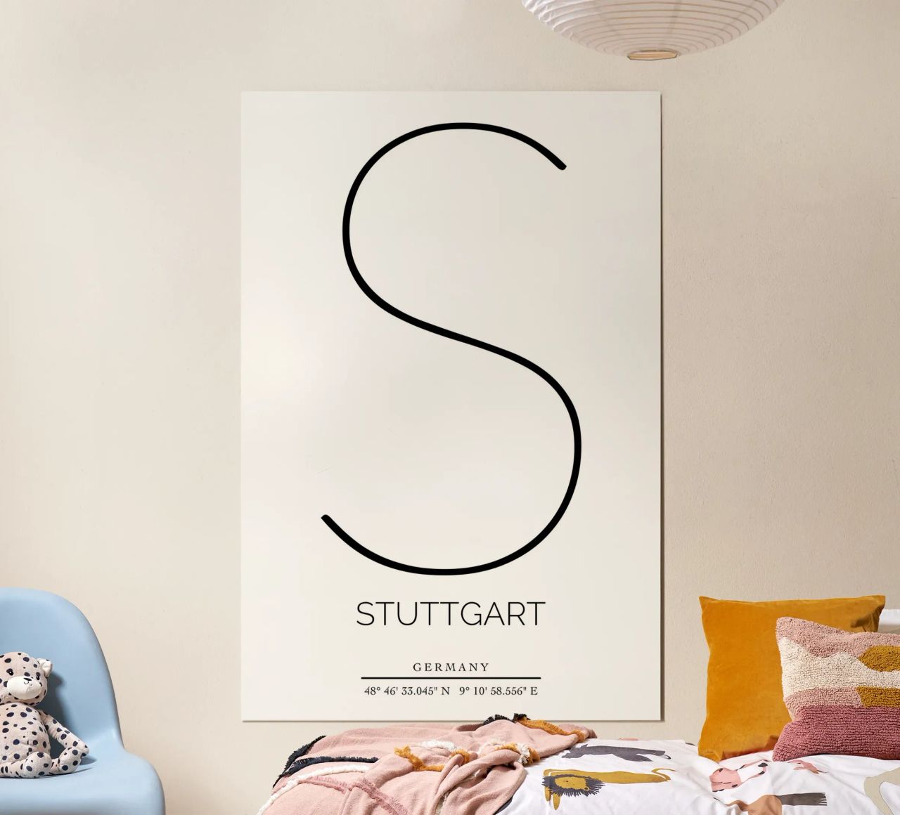 STUTTGART -  white Poster von CityLights