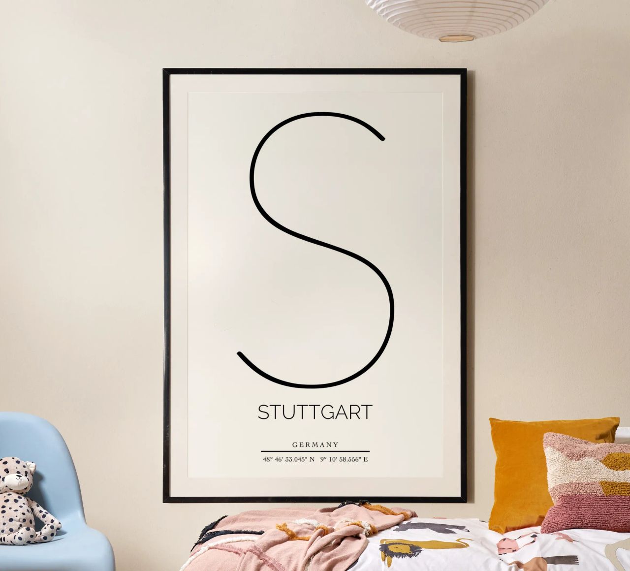 STUTTGART -  white Poster von CityLights