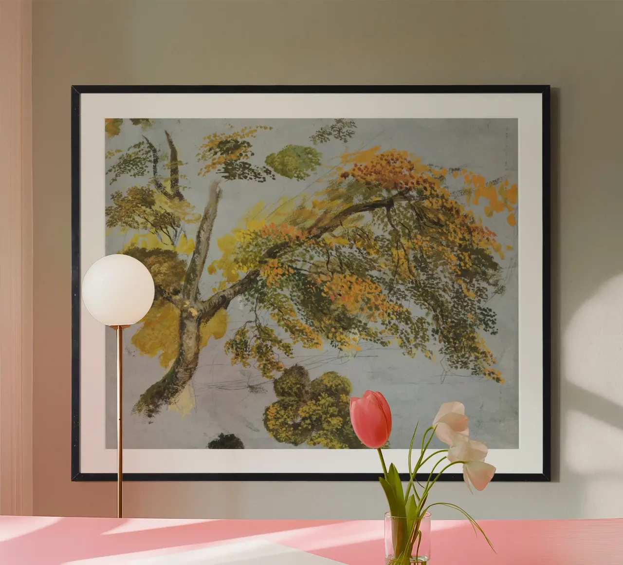 Tree Study (Autumn Foliage carta hahnemühle da vintageshop