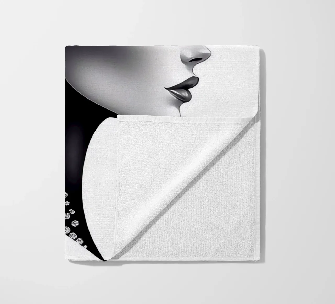 Illustrazione di una donna con un copricapo di fiori telo mare da BenCoStyle