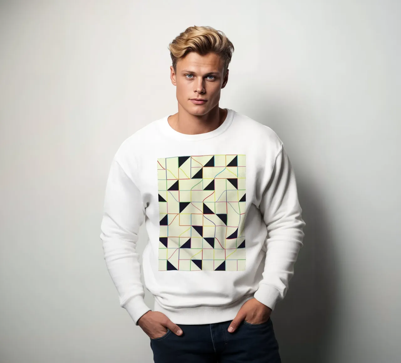 Triangles and Squares II sweatshirt van Metron