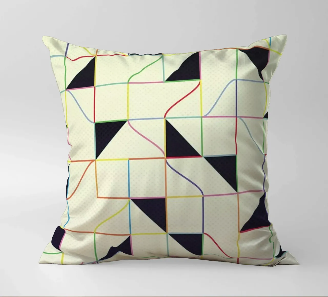 Triangles and Squares II cuscino da Metron