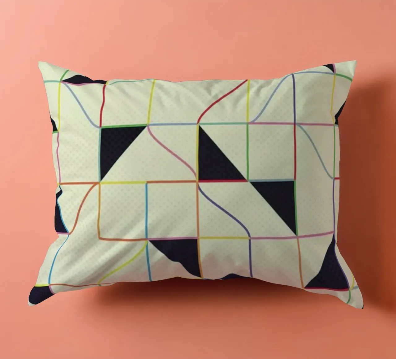 Triangles and Squares II cuscino da Metron