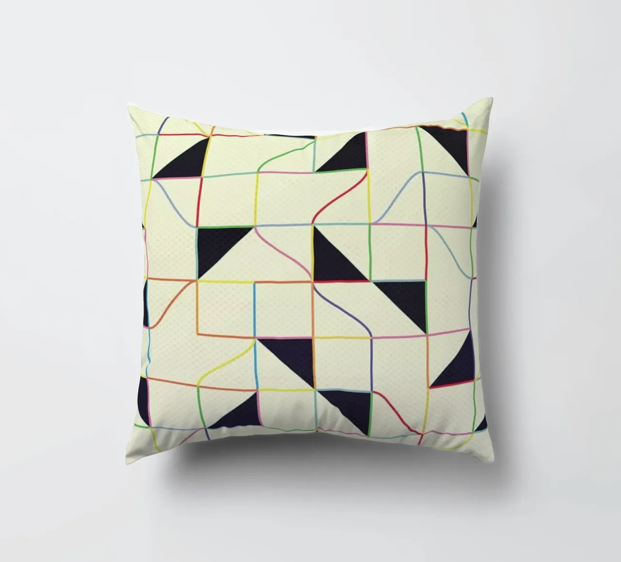 Triangles and Squares II cuscino da Metron