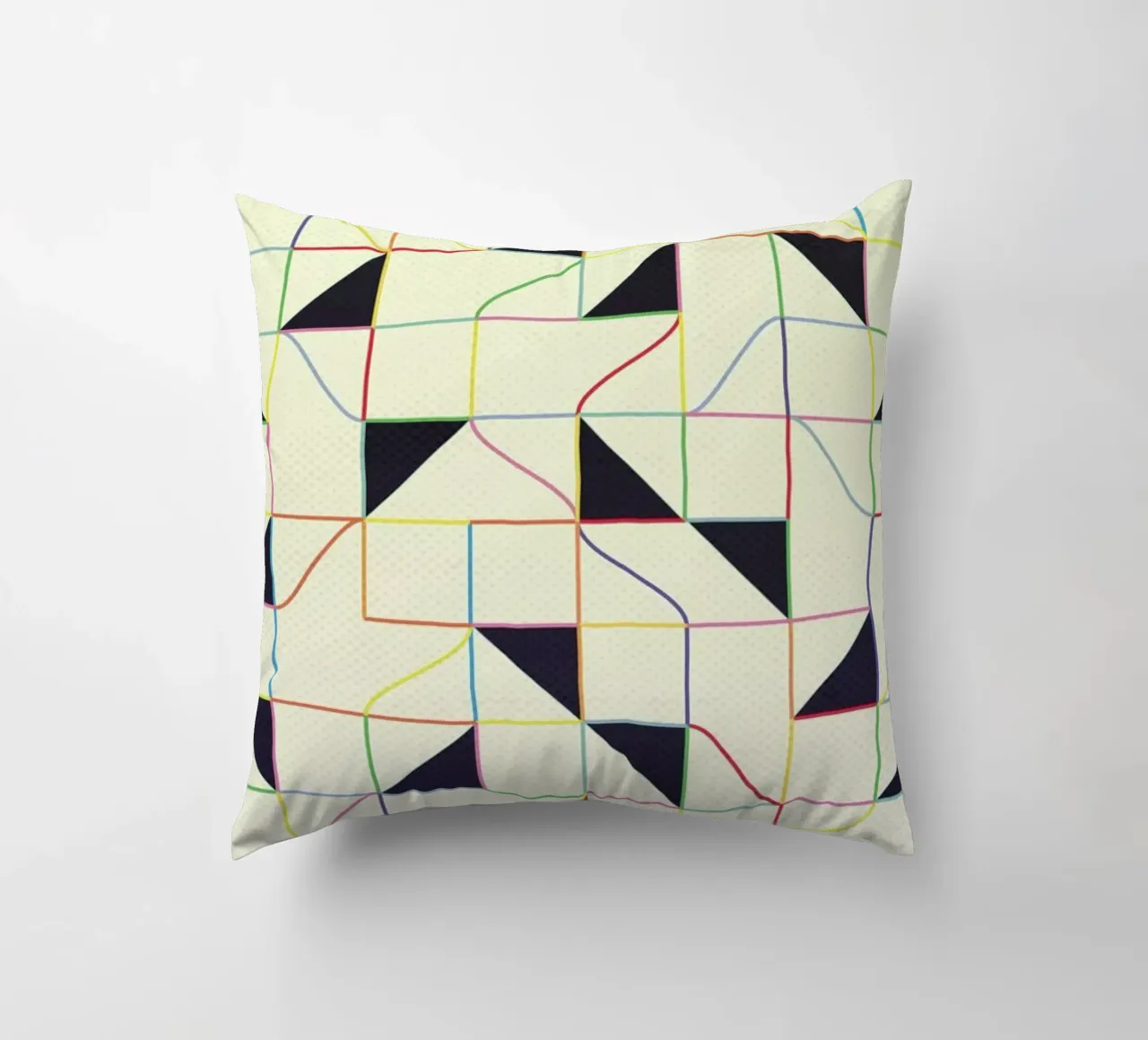 Triangles and Squares II cuscino da Metron