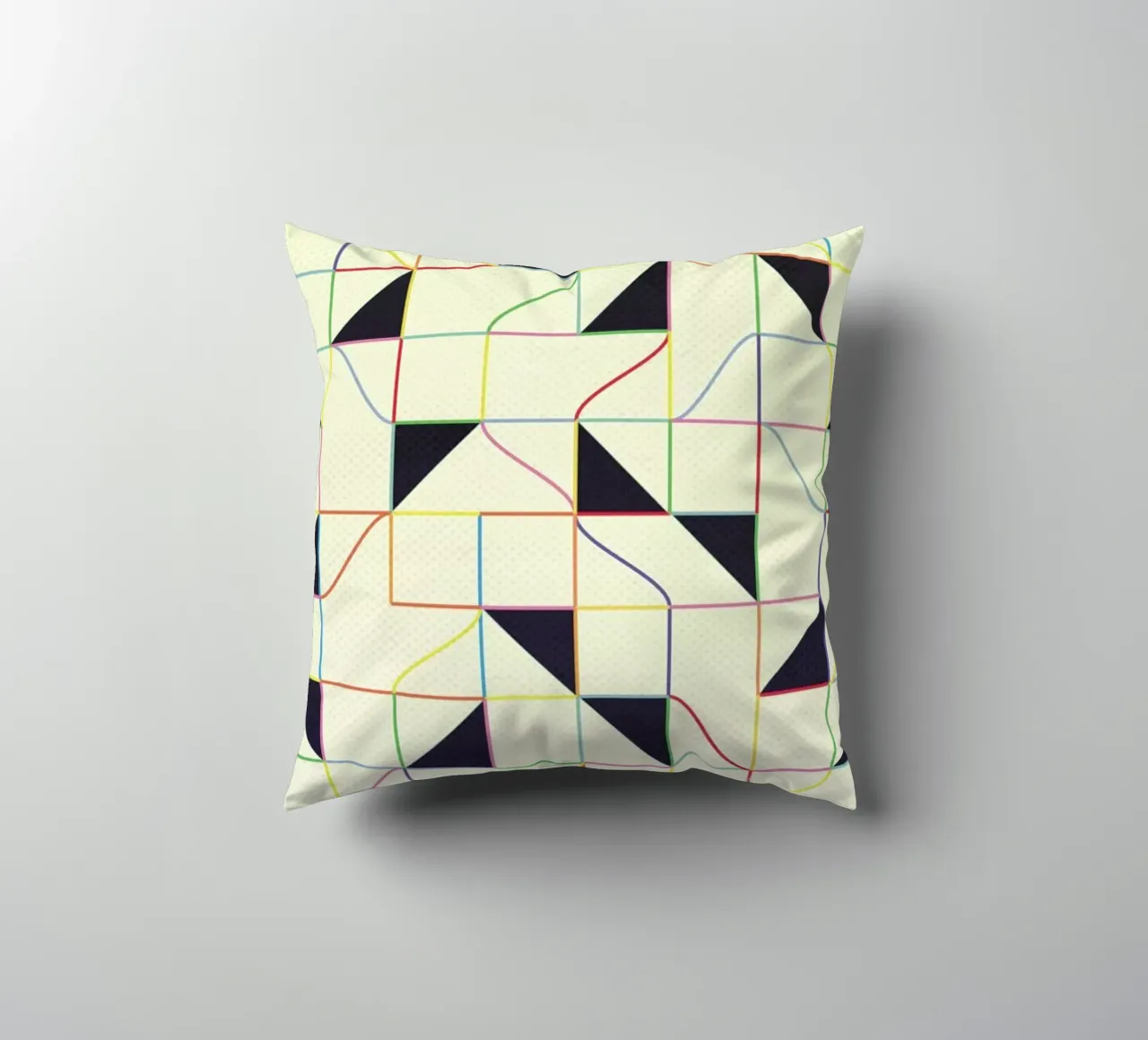 Triangles and Squares II cuscino da Metron