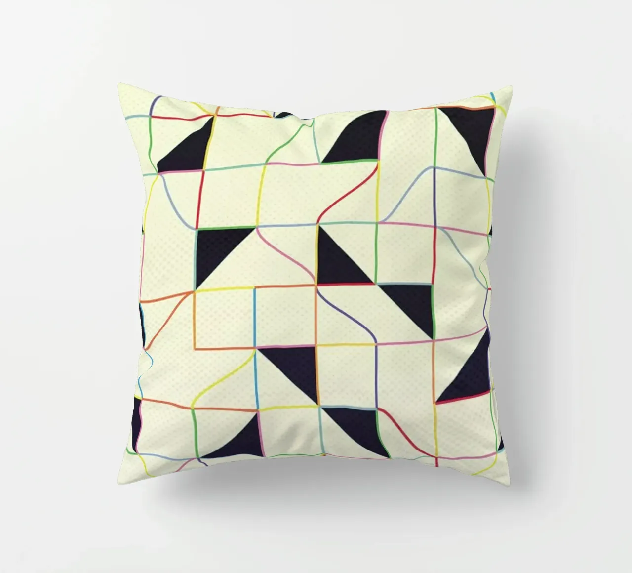 Triangles and Squares II cuscino da Metron