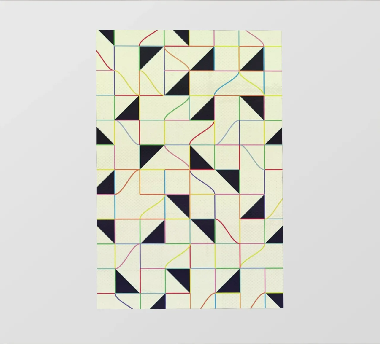Triangles and Squares II pvc cover by Metron