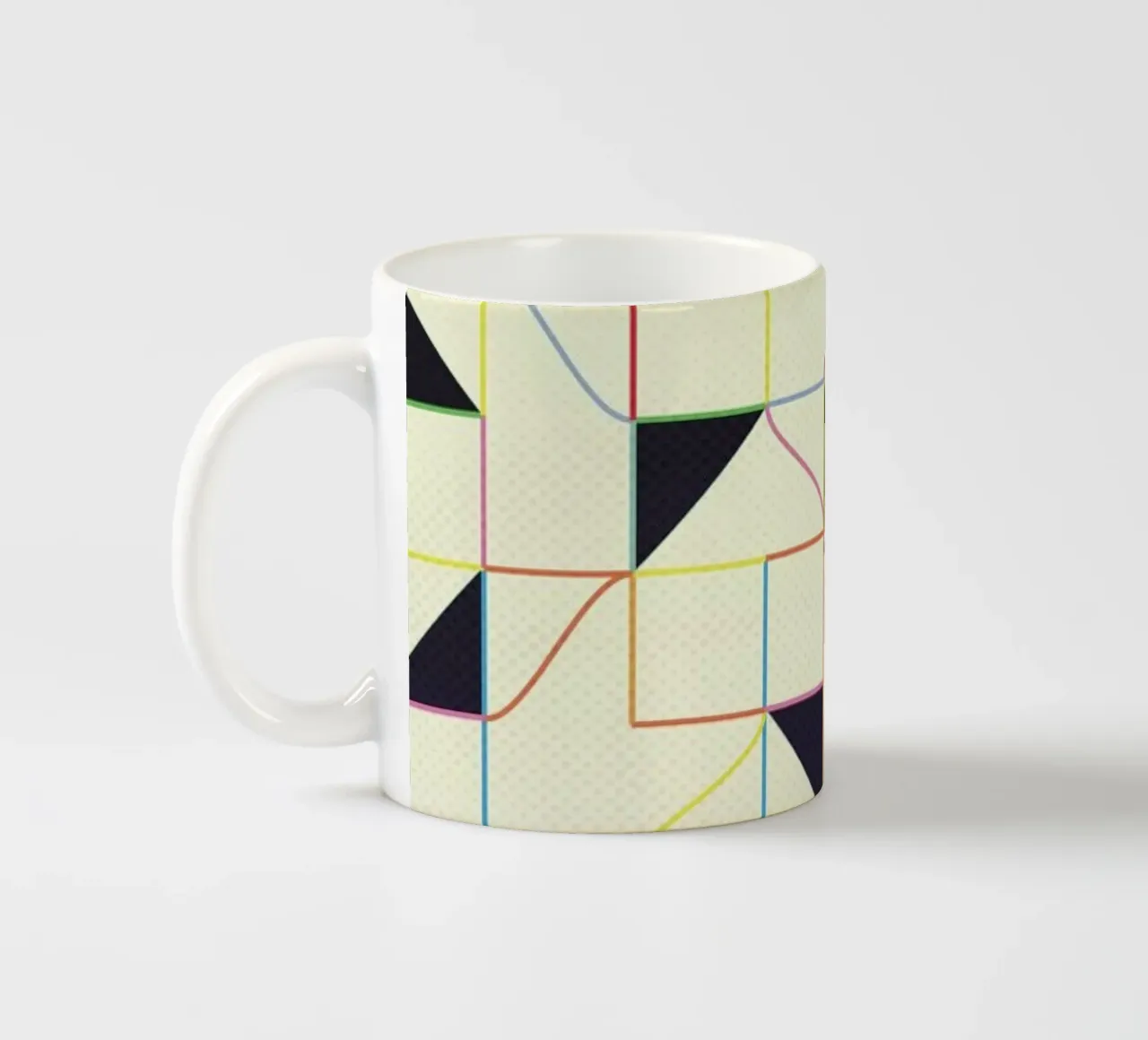 Triangles and Squares II taza de cerámica de Metron