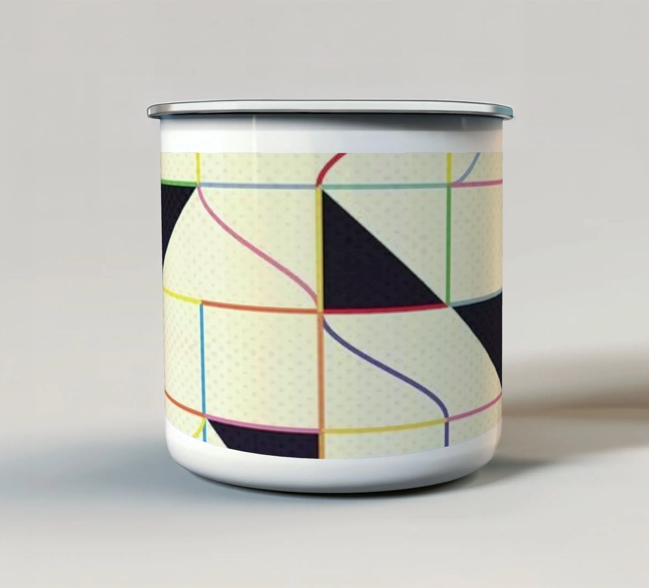 Triangles and Squares II tazza in smalto da Metron