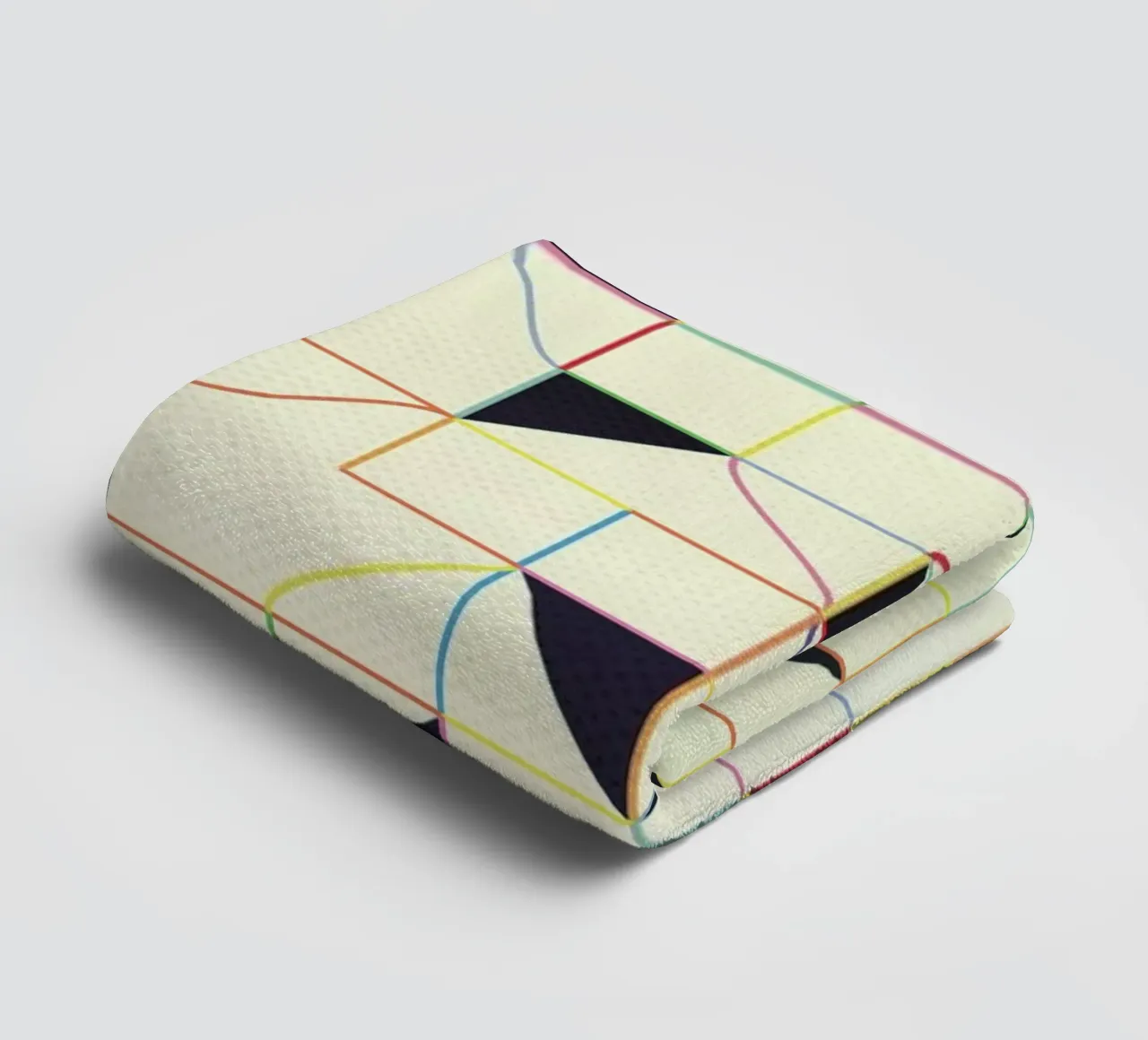 Triangles and Squares II towel by Metron