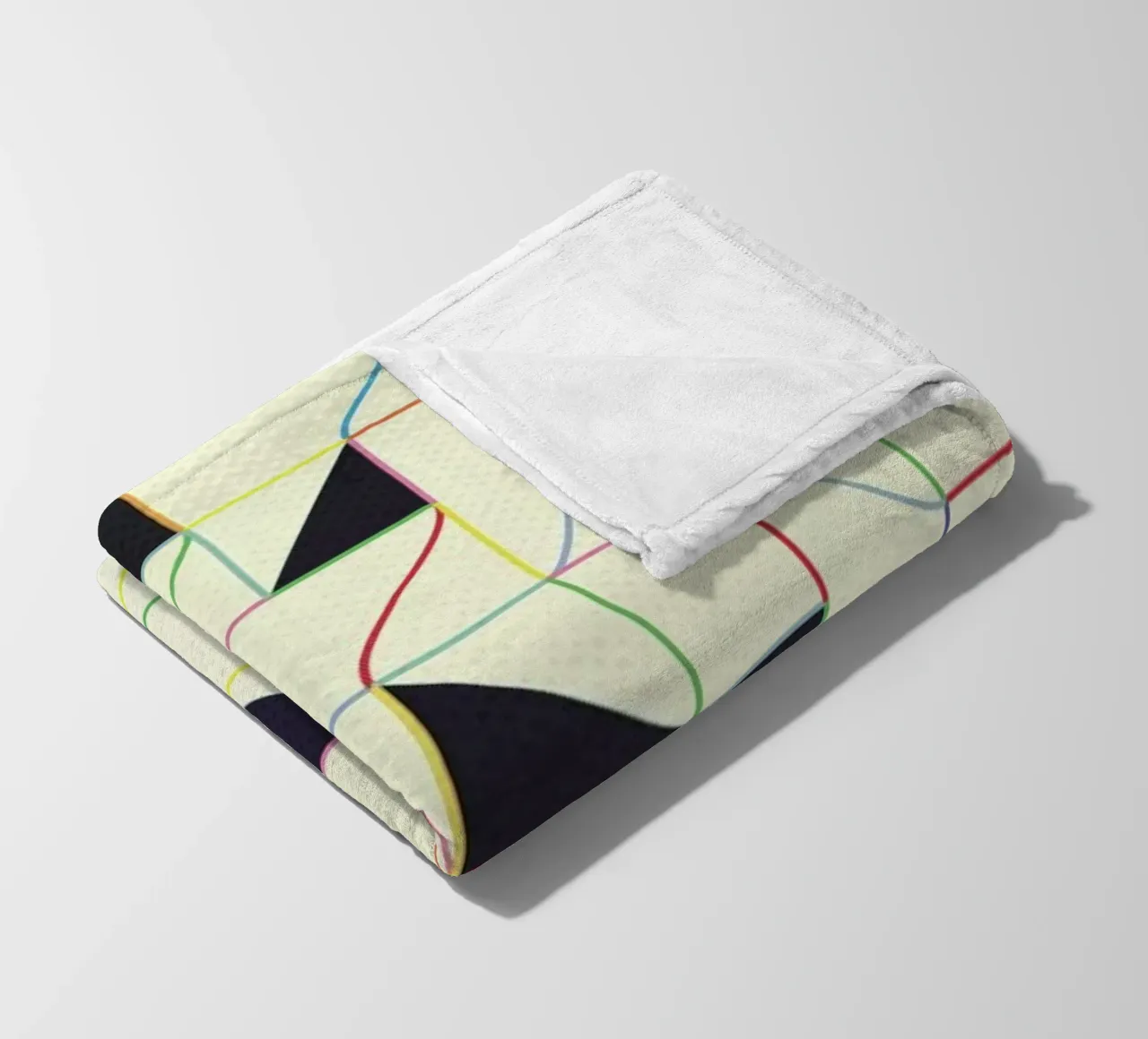 Triangles and Squares II fleece blanket by Metron