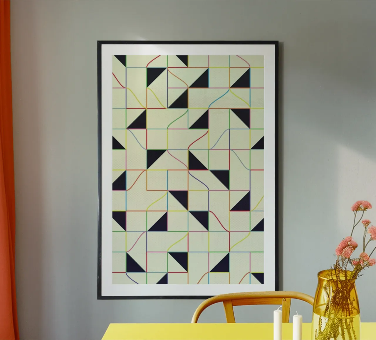 Triangles and Squares II carta hahnemühle da Metron