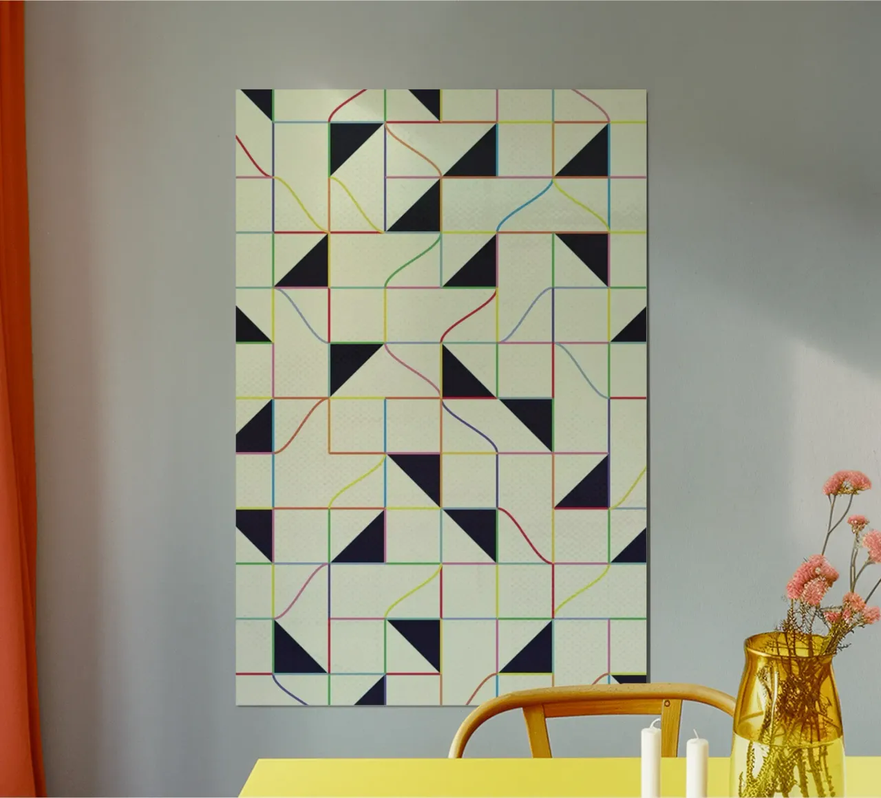 Triangles and Squares II carta hahnemühle da Metron