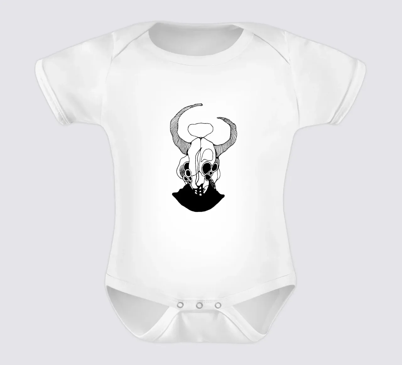 Where Is My Head body neonato maniche corte da byh.illustration
