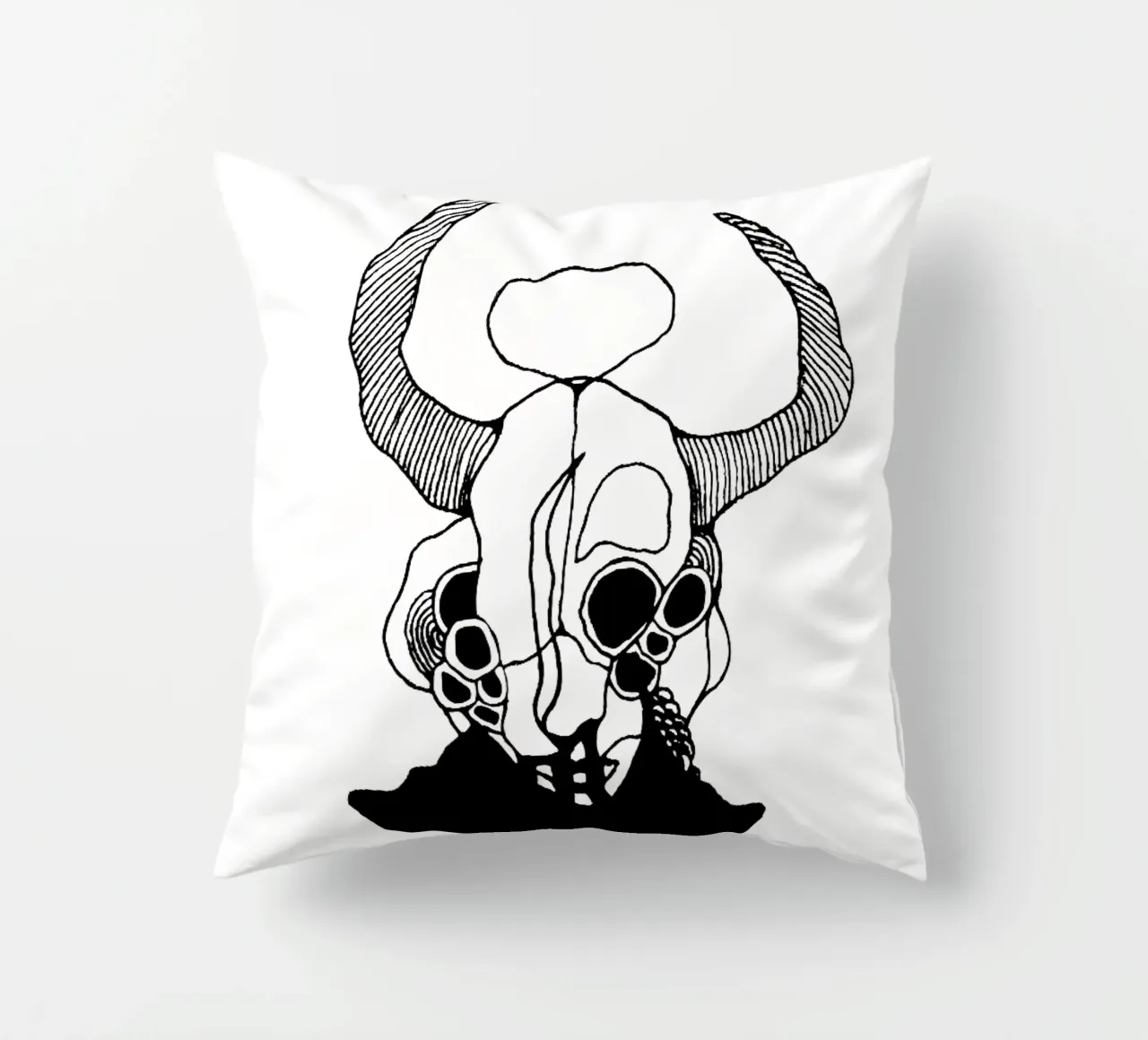 Where Is My Head cuscino da byh.illustration