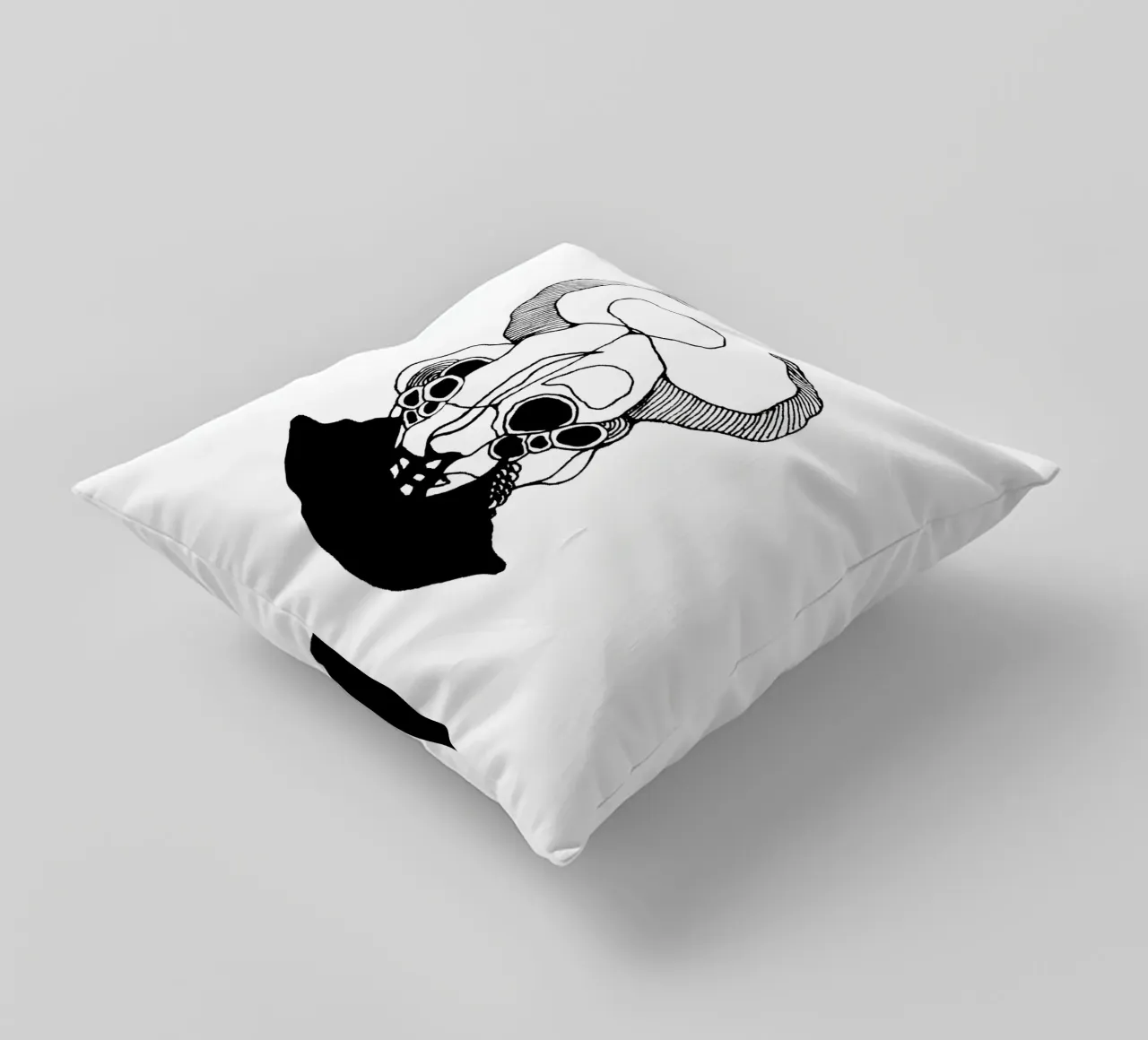 Where Is My Head cuscino da byh.illustration