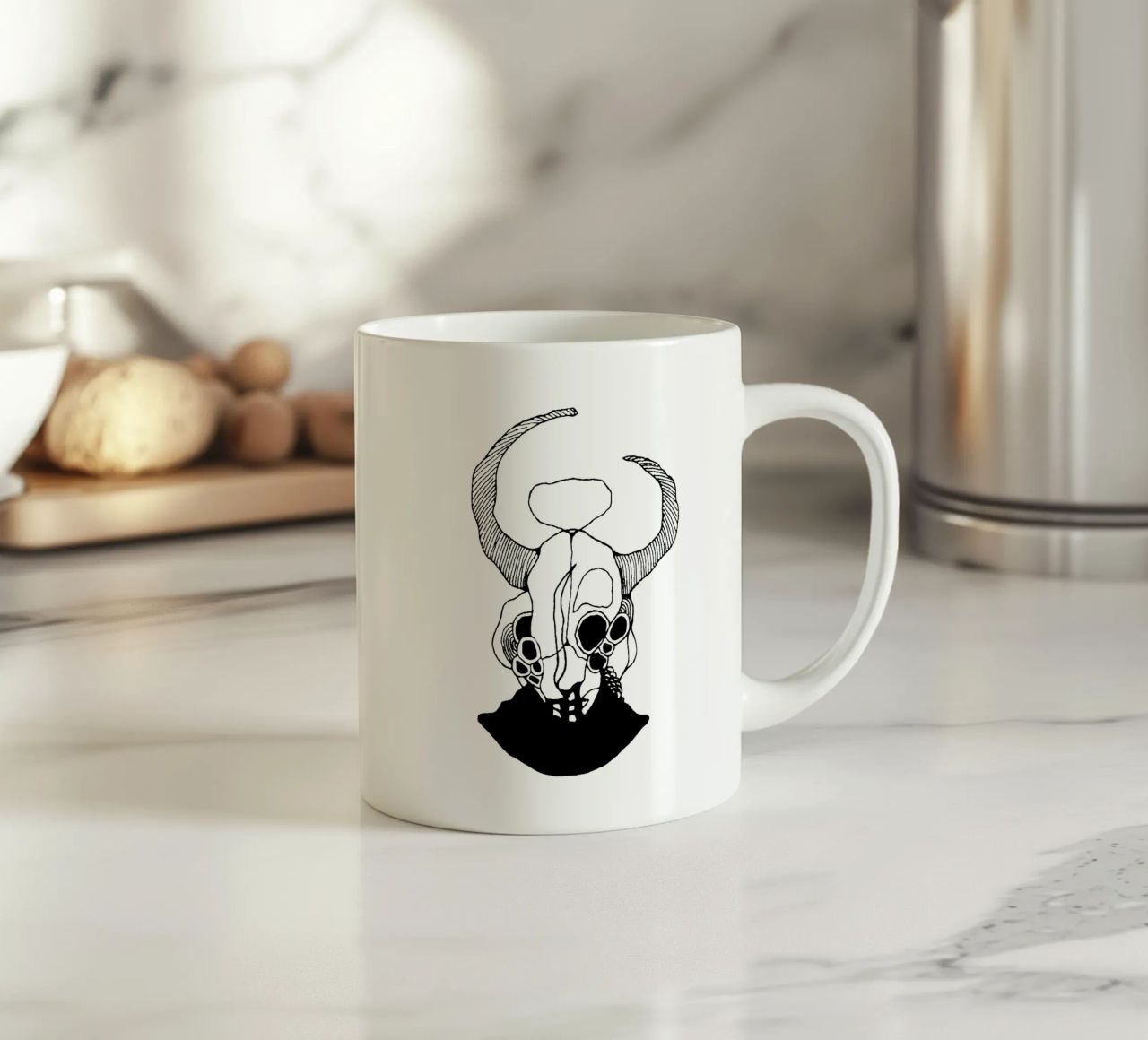 Where Is My Head tazza in ceramica da byh.illustration