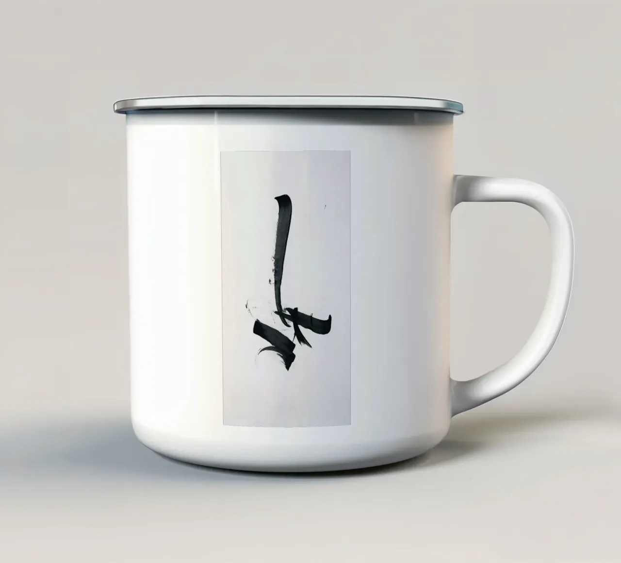 line symbol ink art tazza in smalto da Fesi