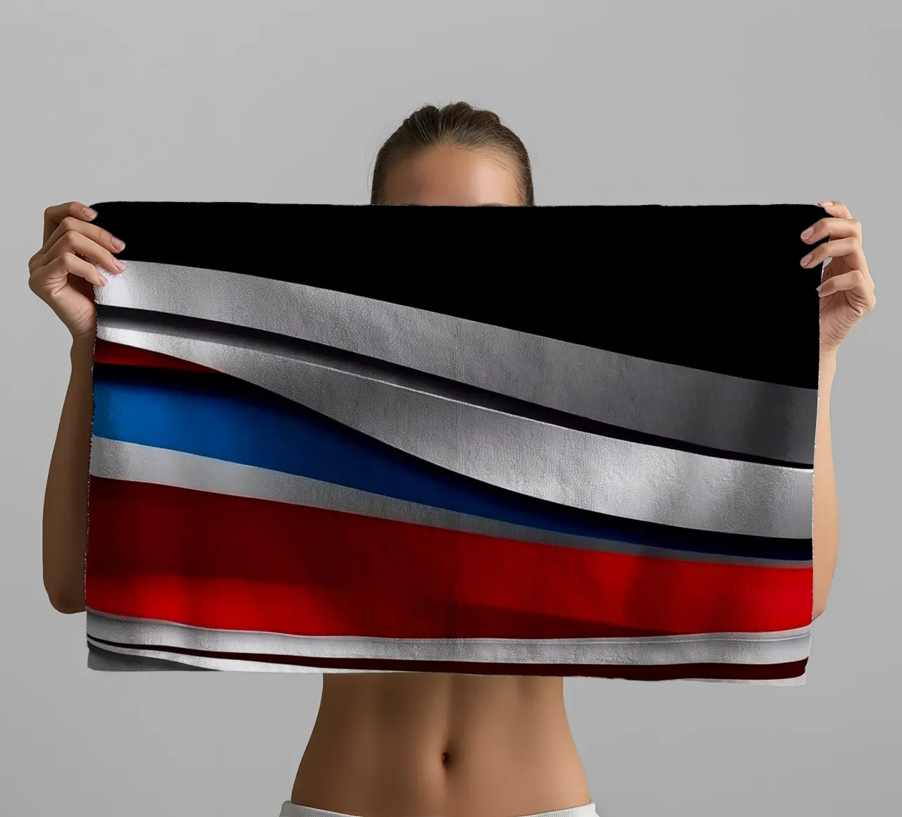 Futuristic design with waves towel by BenCoStyle