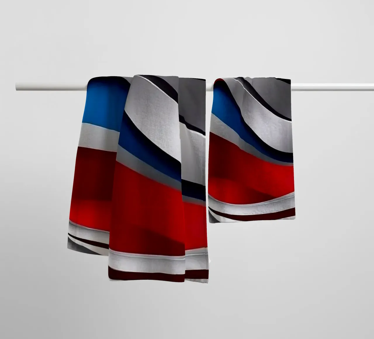 Futuristic design with waves towel by BenCoStyle
