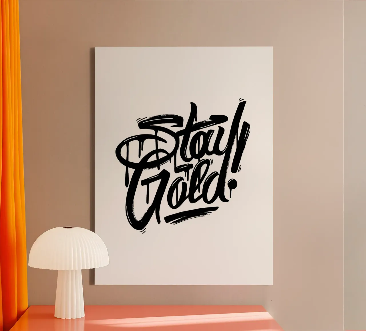 Stay Gold! tela con Cornice a cassetta da byh.illustration