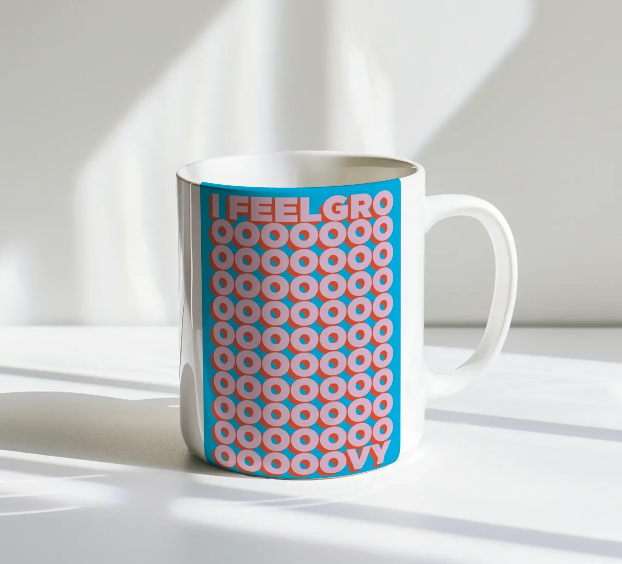 I feel groovy tazza in ceramica da Art Fart