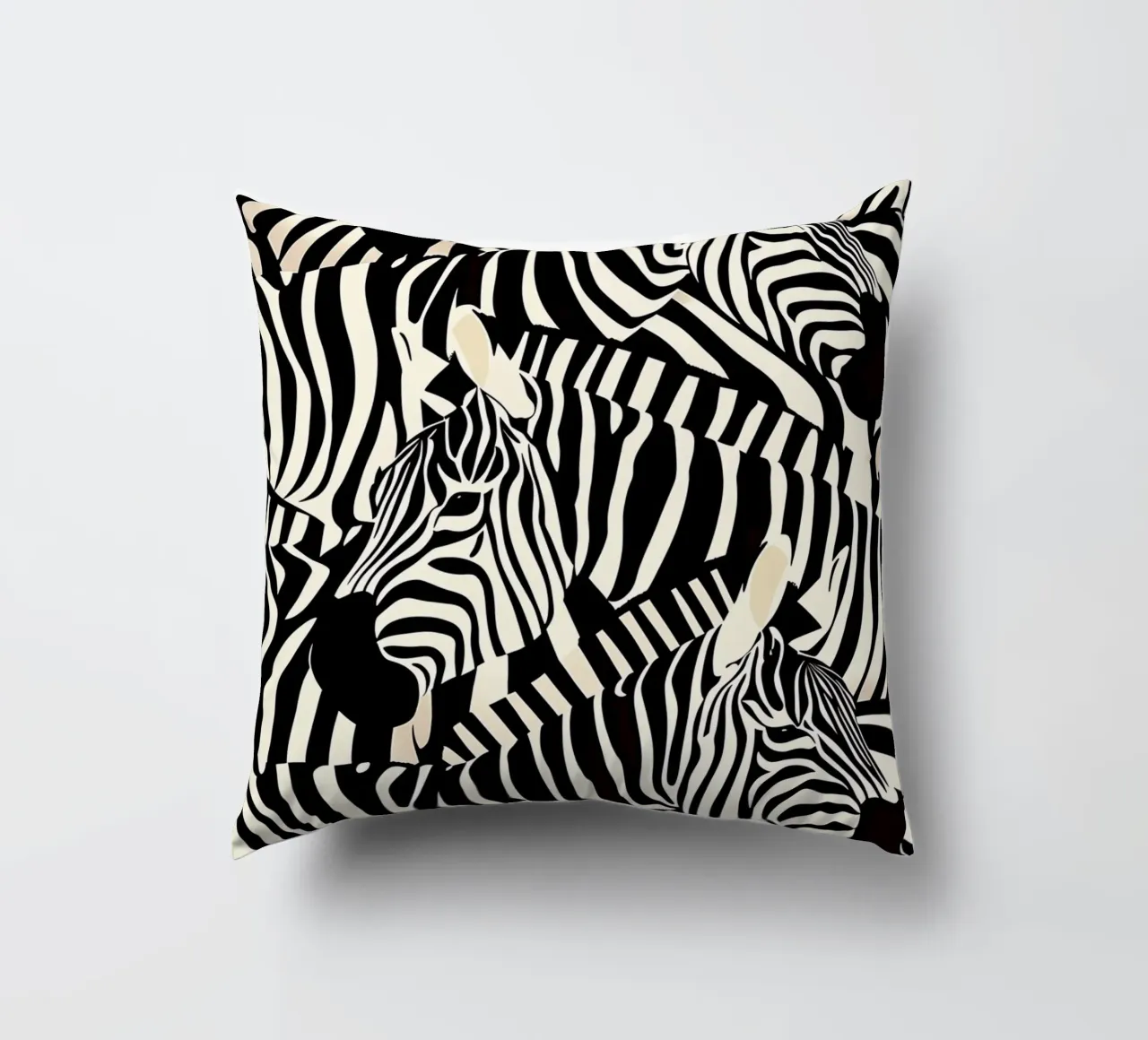 Zebra Design Muster decorative cushion by Autofocus