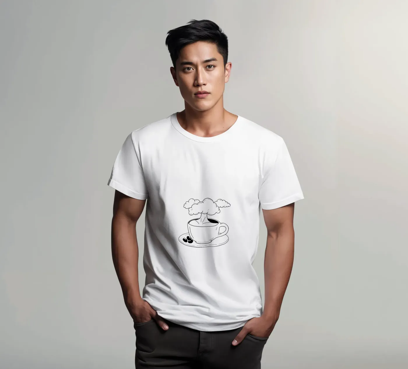 Cloudy t-shirt da byh.illustration