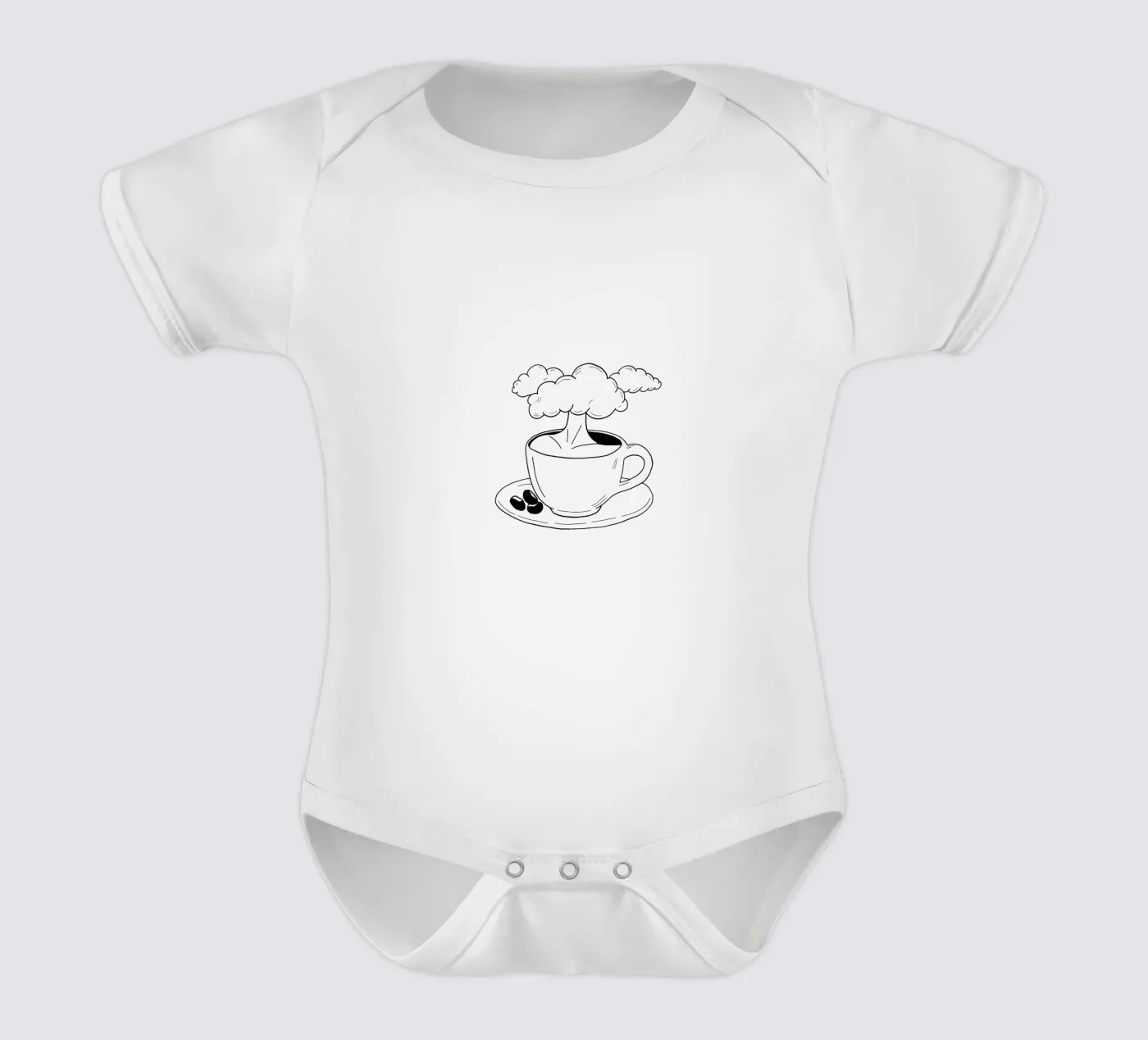 Cloudy Kurzarm Babybody von byh.illustration