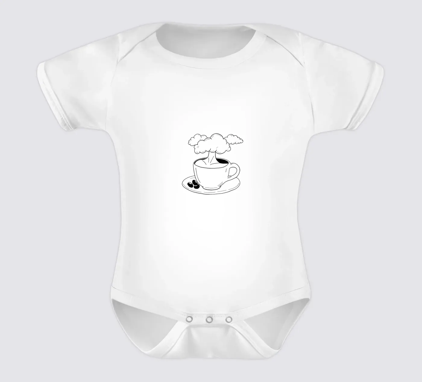 Cloudy Kurzarm Babybody von byh.illustration