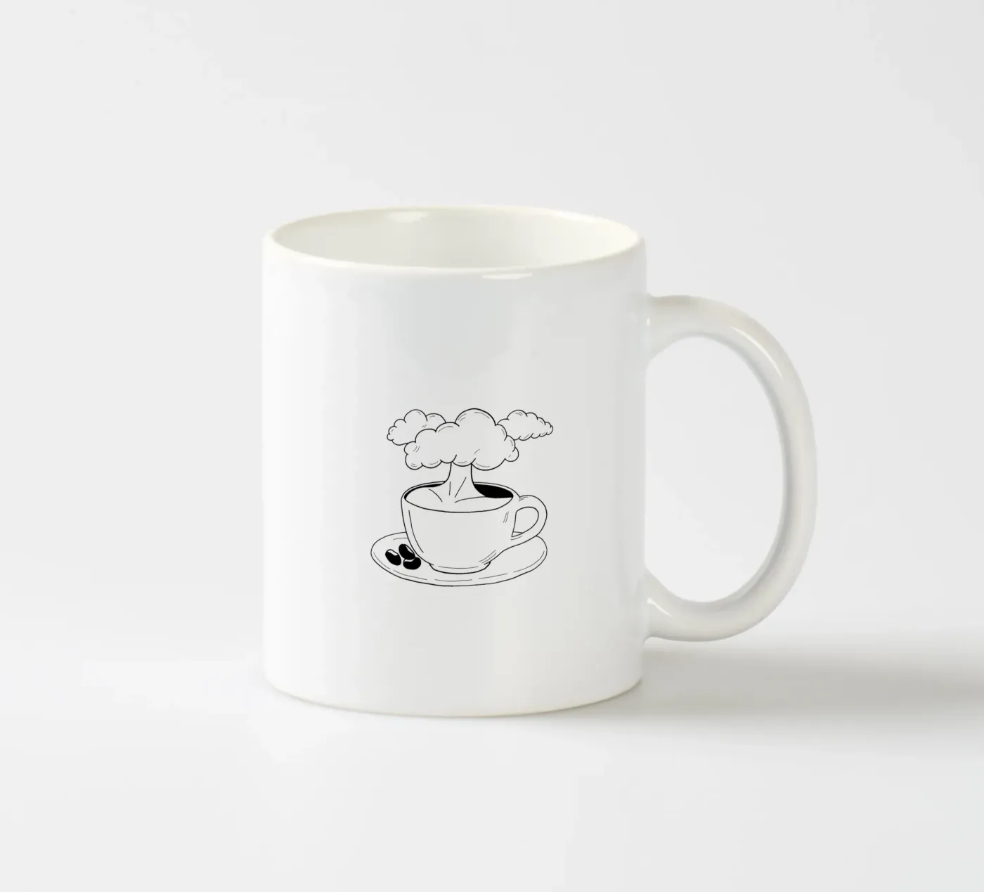 Cloudy ceramic mug by byh.illustration