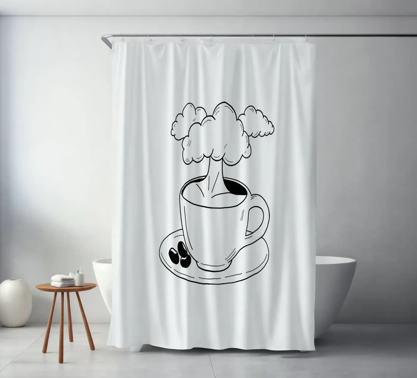 Cloudy shower curtain by byh.illustration
