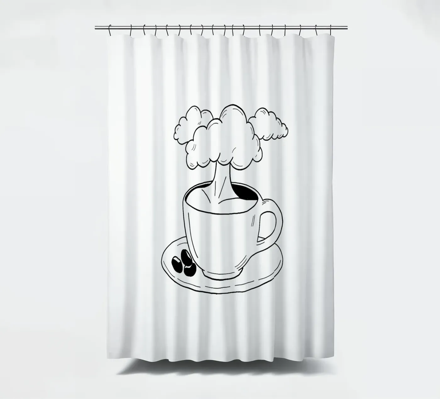 Cloudy shower curtain by byh.illustration