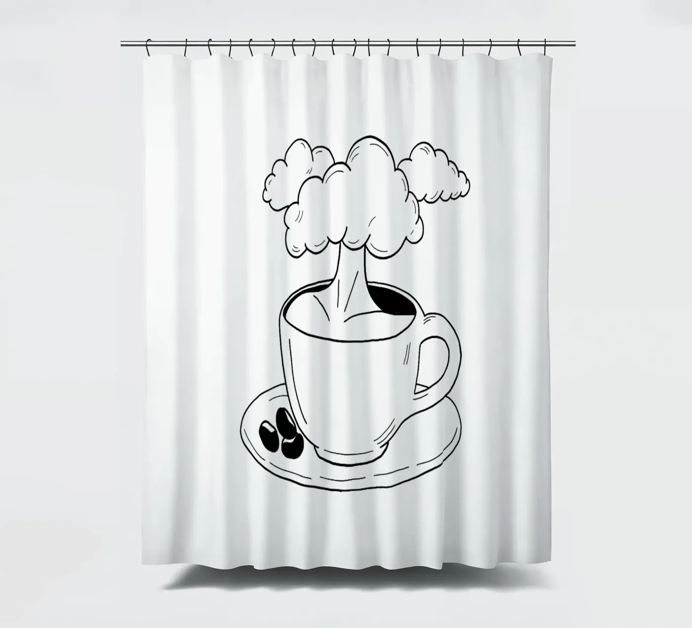 Cloudy shower curtain by byh.illustration