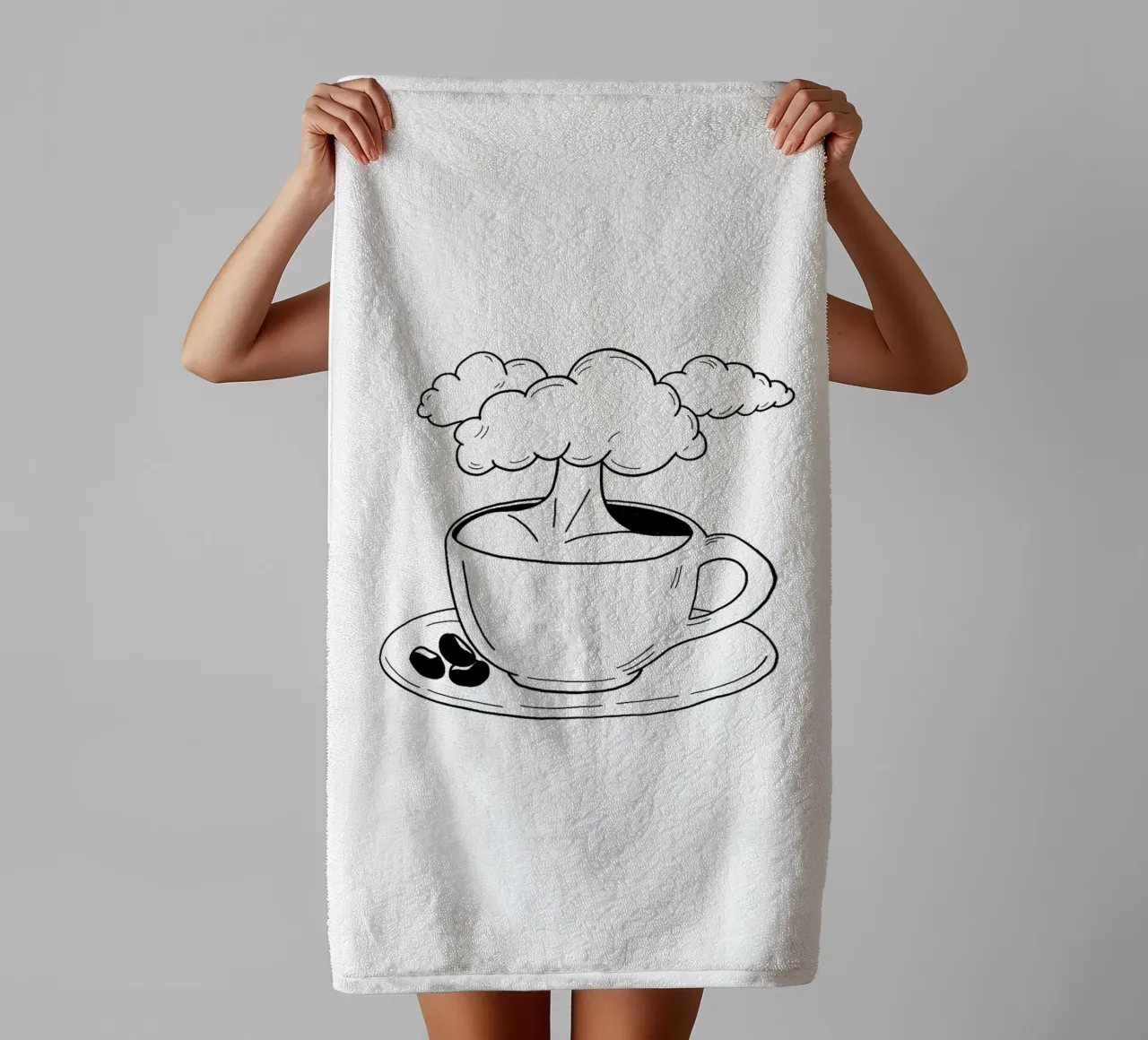 Cloudy towel by byh.illustration