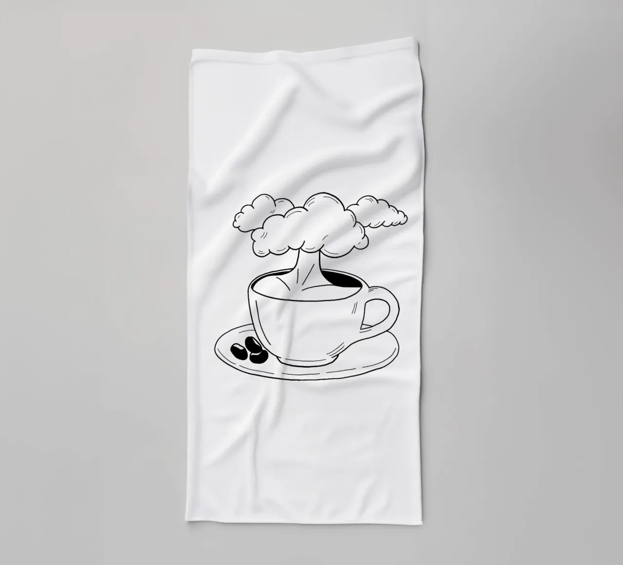 Cloudy towel by byh.illustration