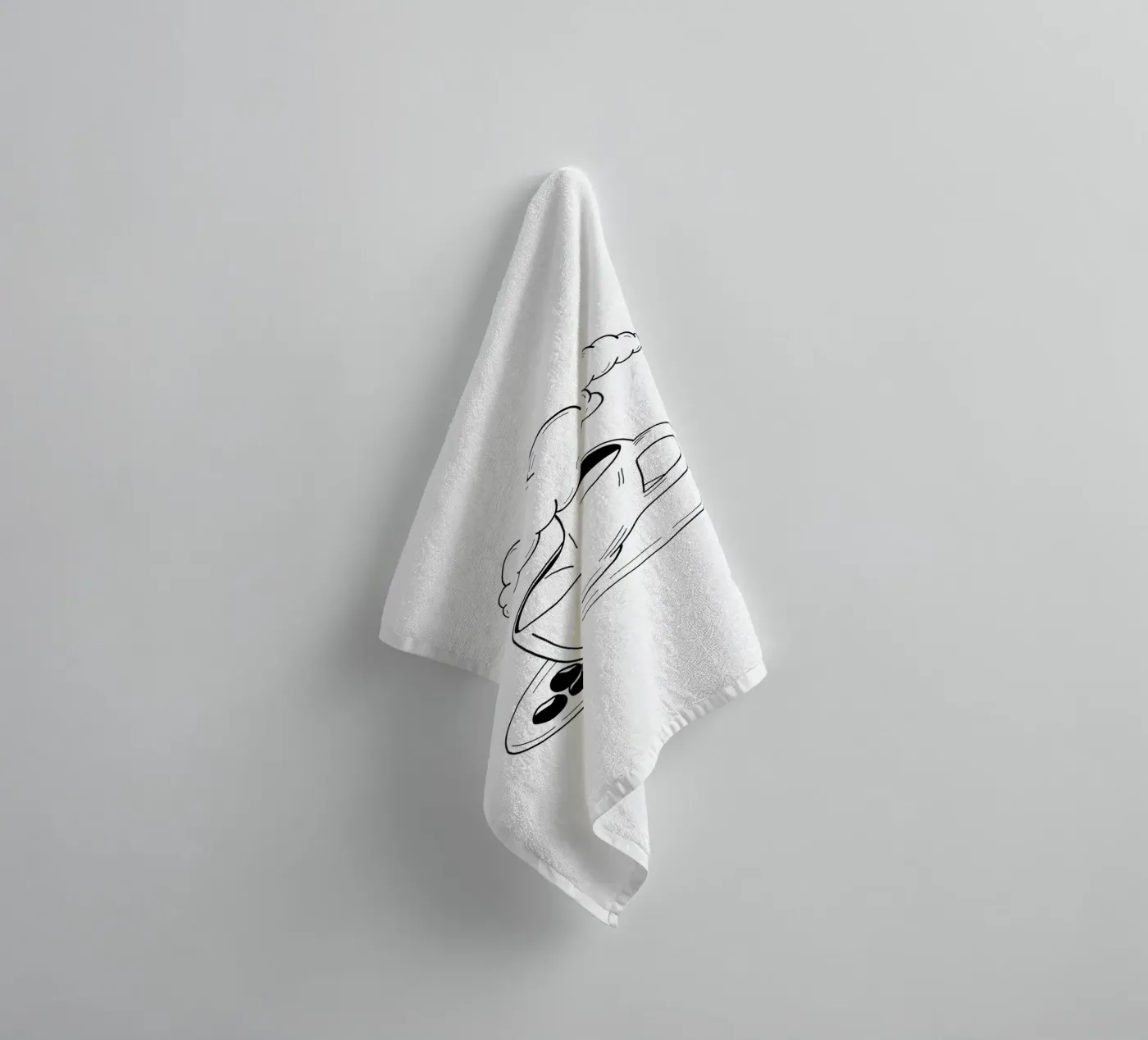 Cloudy towel by byh.illustration