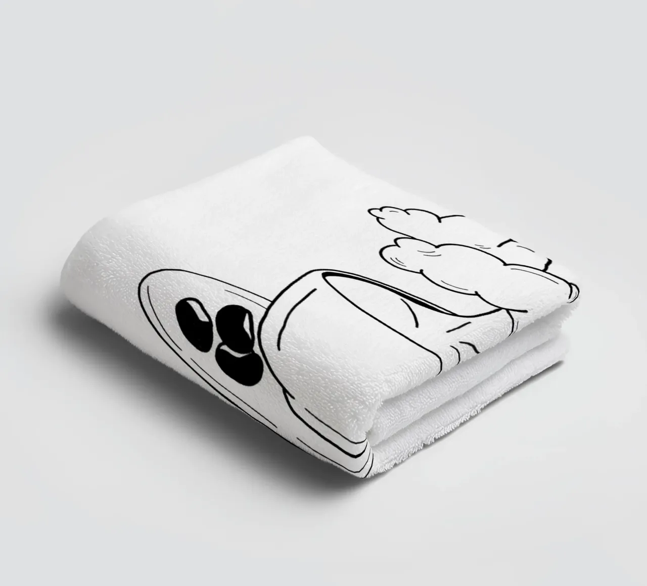 Cloudy towel by byh.illustration