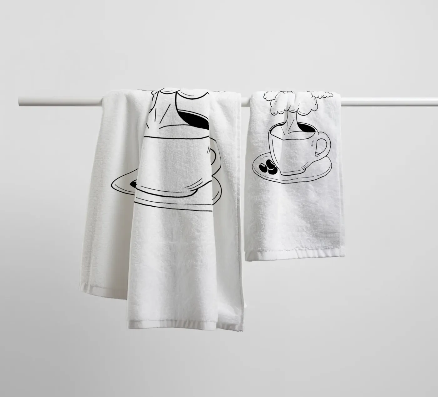 Cloudy towel by byh.illustration