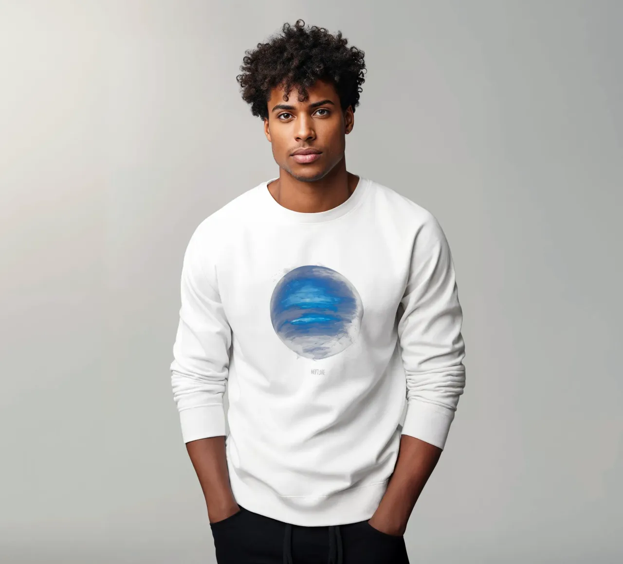 Neptune Planet Artwork – Cosmic Space Illustration felpa da BadrBrand